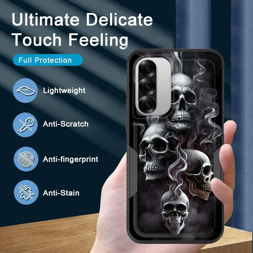 Vista 715 de Funda para Galaxy A14 5G, resistente de doble capa híbrida de policarbonato duro, goma suave, a prueba de golpes, funda protectora resistente
