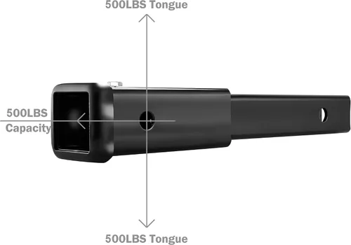 Vista 6 de OPENROAD Extensión de enganche de remolque, longitud del extensor de enganche de 12 pulgadas para extensor de tubo receptor de 2 pulgadas, 5000