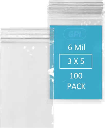 Vista 9 de GPI - 6 mil, extra resistente, bolsas de plástico transparentes con cremallera resellable de 2 x 5 pulgadas, resistentes a perforaciones, bolsas