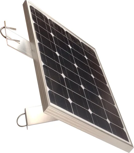 Vista 6 de Kit de montaje en poste para paneles solares de 30 W a 60 W, kit de soporte de montaje de aluminio ajustable resistente con accesorios