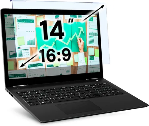 Vista 41 de VINTEZ Panel protector de pantalla de bloqueo de luz azul de 14 pulgadas para monitor de computadora y portátil de pantalla ancha 16:9 – Película