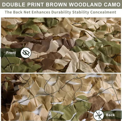 Vista 3 de iunio Red de Camuflaje, Red de Camuflaje, 10 pies×10 pies, 10x20 pies, 20 pies×20 pies, Respaldo de Malla Tela Oxford Red de Camuflaje Excedente
