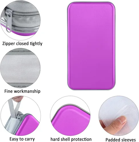 Vista 2 de Siveit - Funda para CD/DVD, estuche rígido de plástico duro con capacidad para 80 discos, organizador de almacenamiento para coche, hogar, oficina