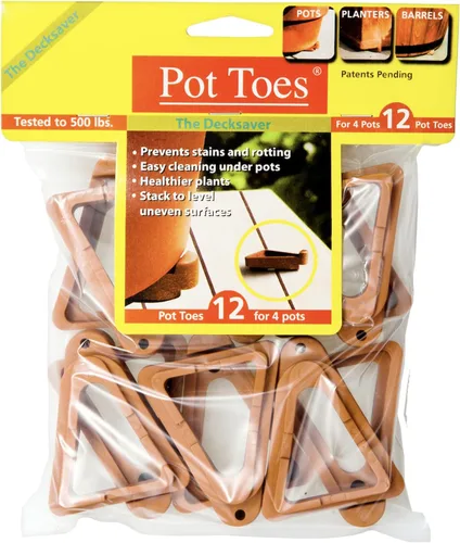 Vista 5 de Bosmere Pot Toes, color negro (paquete de 6)