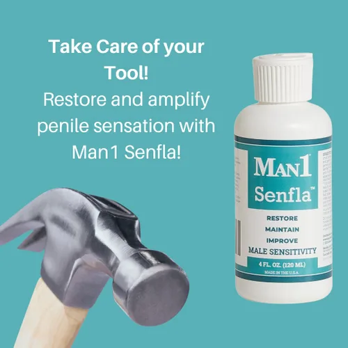 Vista 7 de Man1 Man Oil & Senfla Penile Cream: 2 lociones de tamaño completo para comodidad diaria, piel sana y sensación renovada