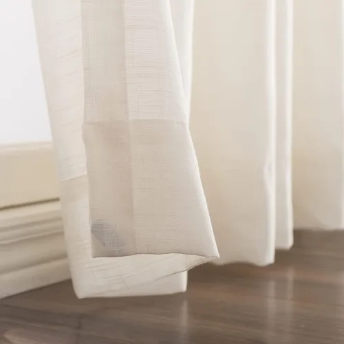 Vista 23 de Cortinas traslúcidas blancas de 96 pulgadas de largo, paneles de cortinas plisadas dobles para ventana, 52 pulgadas de ancho x 96 pulgadas de largo