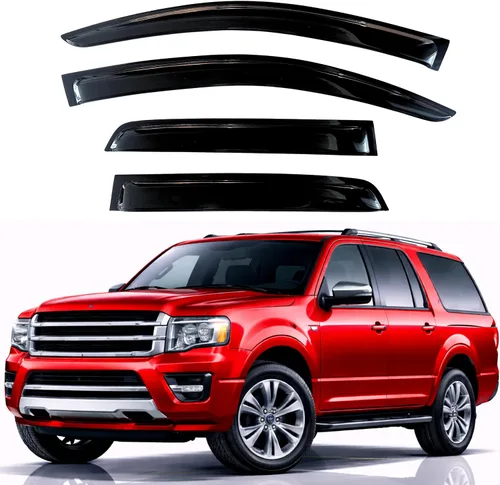 Vista 123 de KPY Protector de lluvia compatible con Ford Bronco 1980-1996, Ford F150 F250 F350, deflectores de ventilación lateral para visera de ventana