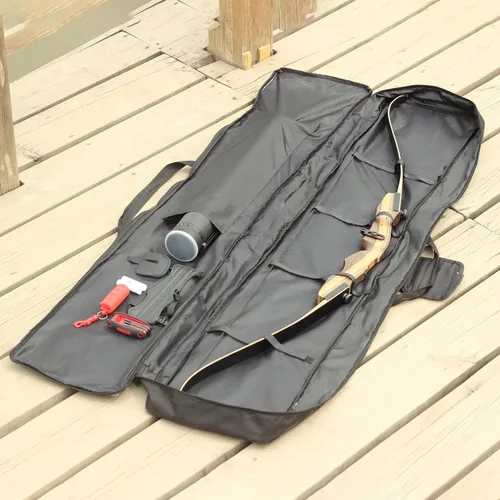 Vista 5 de Estuche para Arco de Tiro Recurvo Estuche para Arco Largo Tradicional Mochila Alargable para Práctica de Tiro al Aire Libre