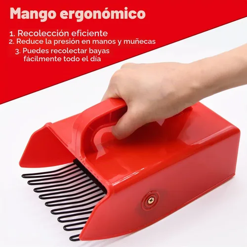 Vista 3 de 1/2/4 Pack Berry Picker, with Metallic Comb and Ergonomic Handle 1 Paquete