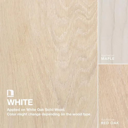 Vista 2 de Aceite Mancha para Madera - 769 pies² - 1.3 L, Blanco – Acabado de Madera para Muebles de Interior y Pisos - Aceite de Madera de Linaza - Secado