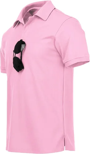 Vista 3 de LLdress Polo de golf para hombre, manga corta, casual, para verano, deportes al aire libre, camiseta de tenis