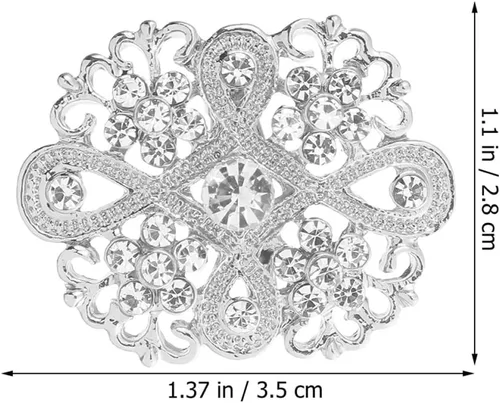 Vista 6 de EXCEART 120 broches de diamantes de imitación broches de boda vintage para banquete boda solapa fiesta broches de novia con diamantes de imitación