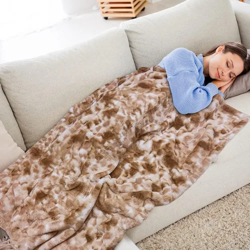 Vista 6 de CF01 - Manta eléctrica, manta térmica ultrasuave con 12 ajustes de calor y 8 ajustes de temporizador, lavable a máquina, 50 x 60 pulgadas