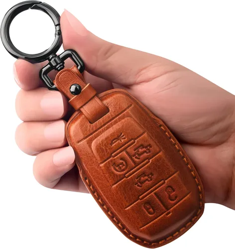 Vista 14 de Tukellen para Funda de Llavero de Dodge Funda de Llavero de Cuero Genuino Funda Protectora Compatible con 2019-2025 Dodge RAM 1500 2500 3500 Carcasa