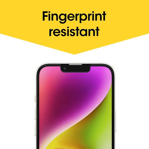 Vista 7 de OtterBox AMPLIFY - Protector de pantalla de cristal antimicrobiano con luz azul para iPhone 14, iPhone 13 y iPhone 13 Pro, respuesta táctil