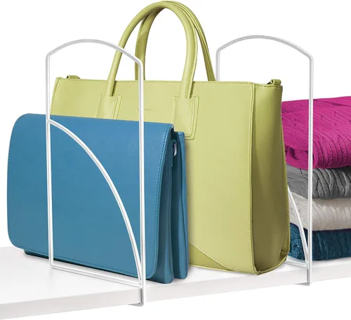 Vista 2 de LYNK Professional® Home™ - Separadores de estantes blancos altos, organizadores y almacenamiento de ropa de cama, almacenamiento de lino