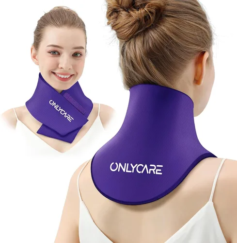 Vista 9 de ONLYCARE Gel de envoltura de hielo para el cuello – Paquetes de hielo mejorados para cuello reutilizable, compresa caliente y fría, alivio