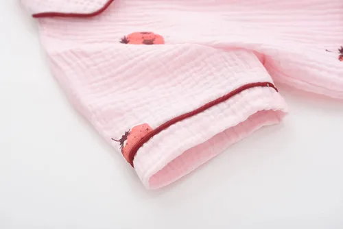 Vista 3 de BINIDUCKLING Pijama de verano con botones para niñas y niños de 18 meses a 12 años