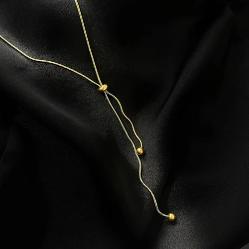 Vista 8 de Joya Love Gold Necklace For Women Trendy Necklaces Chain Necklace Dainty Choker Necklace For Women Snake Chain Necklaces Aesthetic Stainless Steel