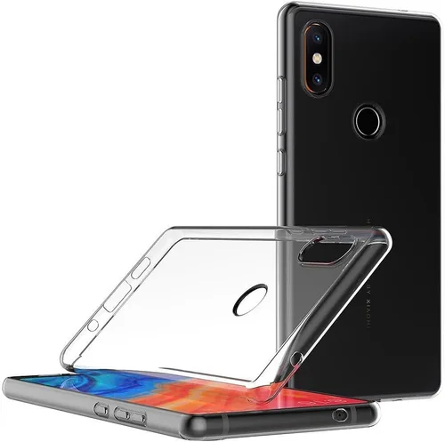 Vista 4 de MaiJin Funda para Xiaomi Mi Mix 2S (5.99 pulgadas) Soft TPU Gel Bumper Transparente Cubierta Trasera