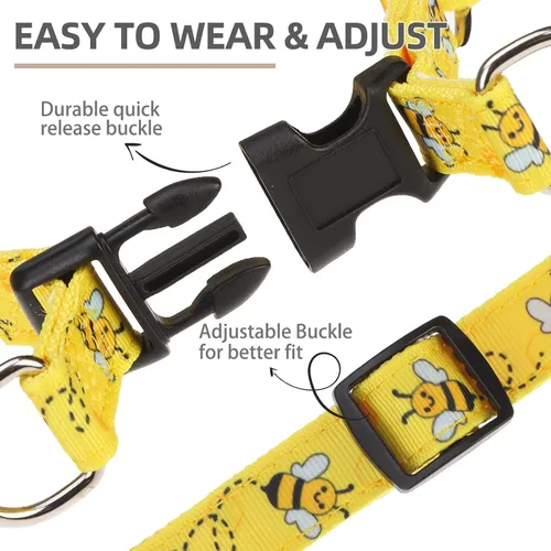 Vista 3 de Pupteck - Arnés para perros sin jalar, suave, ajustable, de nailon, talla básica, chaleco para cachorro, para caminar al aire libre con etiqueta