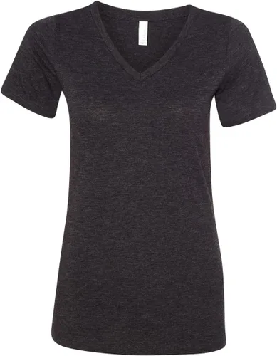 Vista 19 de Camiseta cuello en V relajada de BELLA + CANVAS Asfalto
