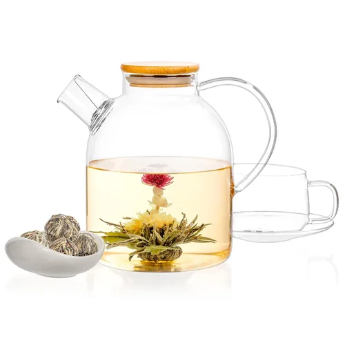 Vista 2 de Tealyra - 12 piezas de té floreciente - 12 sabores variados de los mejores tés florecientes - Todas las bolas de té selladas individualmente - Gran