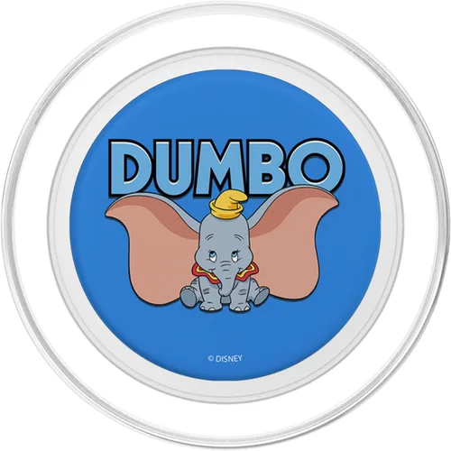 Vista 2 de Disney Retrato de texto azul Dumbo PopSockets MagSafe PopGrip para iPhone