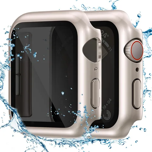 Vista 21 de Tensea - Funda protectora de pantalla para Apple Watch de 1.732 in SE 3/2nd/SE/Series 6/5/4 Waterproof iWatch Protective Face Cover -Tempered