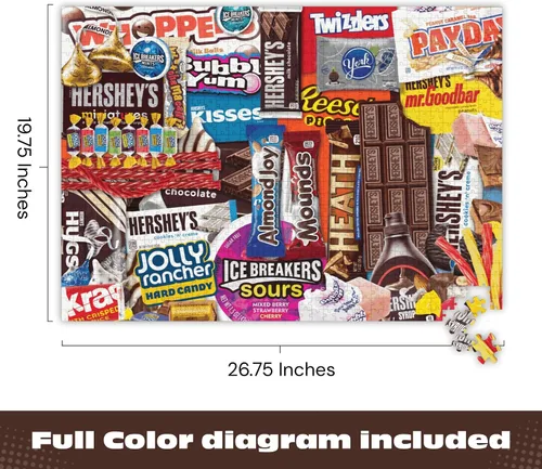 Vista 4 de Buffalo Games - Rompecabezas de 1000 piezas de Hershey's Sweet Collage para adultos, imagen de caramelo colorido hecho en Estados Unidos