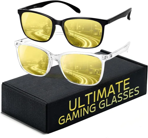 Vista 13 de TIJN Lentes de dormir para 99.9% TR90 con bloqueo de luz azul y verde, doble revestimiento AR con lente roja para juegos de computadora que reducen