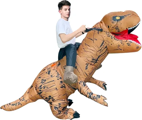 Vista 3 de GOSEN Disfraz inflable para adultos disfraz inflable de dinosaurio de Halloween para adultos disfraces inflados para hombres y mujeres