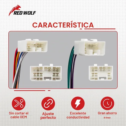 Vista 6 de RED WOLF Arnés de cables de instalación de radio de coche compatible con Mazda 626 Miata MX3 Protege MPV Millinia 1989-2002 conector de enchufe