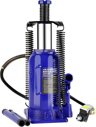Vista 2 de Gato Hidráulico de Botella de Aire de 20 Toneladas con Bomba Manual de Mano, Elevador de Reparación de Servicio Pesado para Camión Automático