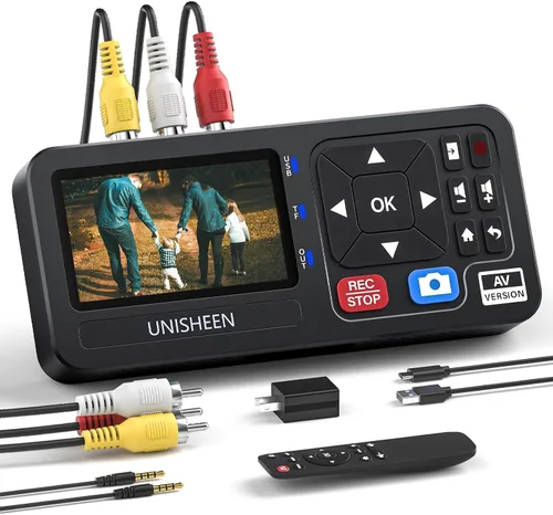 Vista 13 de Convertir VHS a digital compatible con VHS, VCR, DVR, DVD, cassette, Hi8, mini reproductores DV, videocámara, consolas de juegos con control remoto
