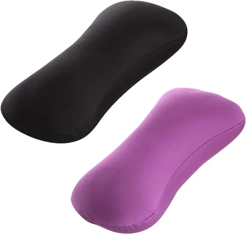 Vista 8 de ASkinds 2 almohadas cilíndricas de 15 x 7.8 pulgadas, cómoda almohada tipo hueso de microcuentas, cojín de almohada de tubo de almohada para cabeza