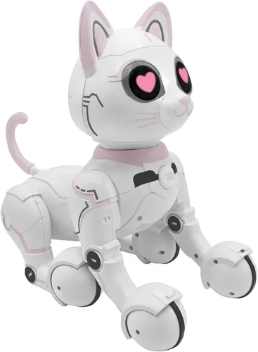 Vista 7 de LEXiBOOK - Power Kitty® - Gato Robot de Control Remoto, Gato Robot Inteligente Programable, Luz, Sonido, Blanco/Rosa - KITTY01