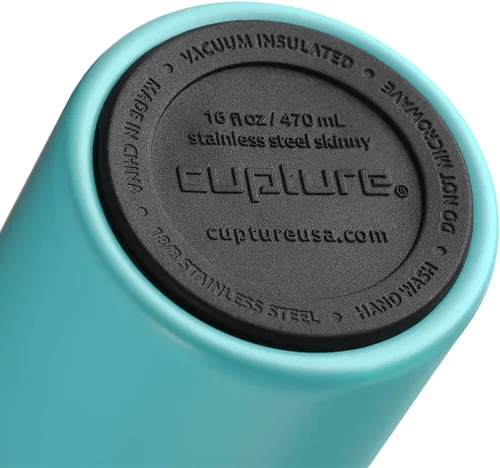 Vista 9 de Vaso de acero inoxidable con tapa y pajita reutilizable, 16 oz (varios colores)