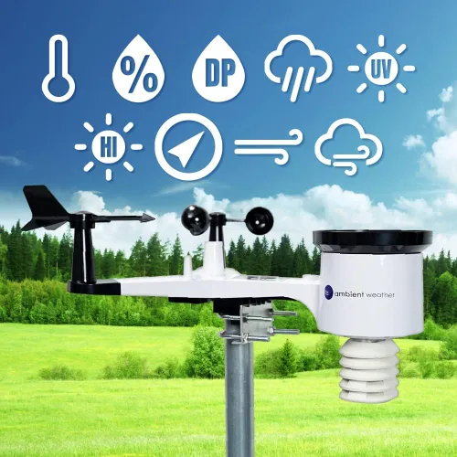Vista 3 de Ambient Weather Paquete de piscina WS-2000 - Estación meteorológica inteligente para la piscina con monitoreo remoto WiFi y alertas