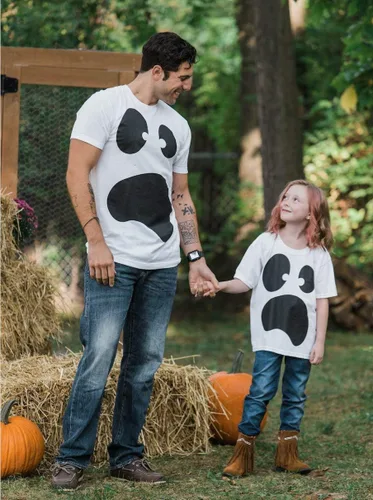 Vista 5 de Cara de fantasma tonta Camiseta unisex espeluznante de Halloween con cara de ghoul