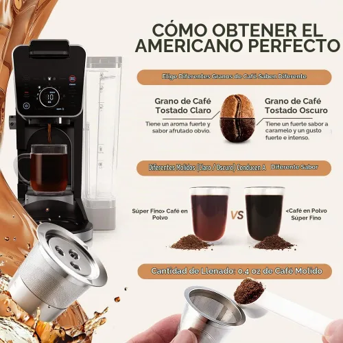 Vista 6 de Cápsulas Ninja K Cups reutilizables de acero inoxidable compatibles con la máquina Ninja CFP201 CFP301 Dual Brew Pro, cápsulas de café rellenables