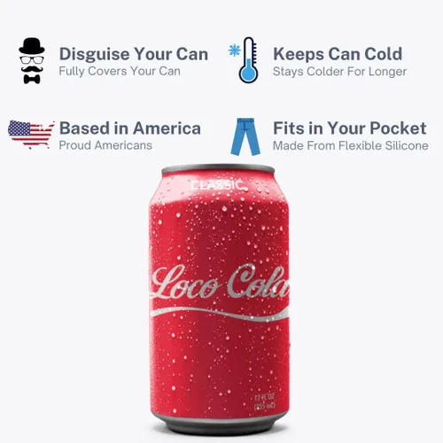 Vista 2 de Beersy - Funda de silicón para latas de cerveza, para cubrir una cerveza y que se vea como refresco, se adapta a latas de 12 onzas, disfraz