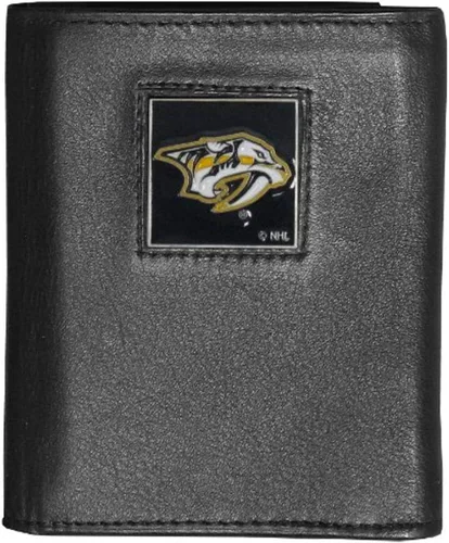 Vista 7 de Siskiyou Sports NHL Executive Cartera de cuero genuino de tres pliegues