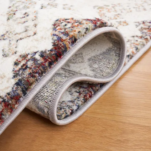 Vista 7 de SAFAVIEH Persian Collection - Alfombra de área de 5.3 x 7.7 pies, color crema y gris, diseño bohemio rústico envejecido, no desprende pelusa