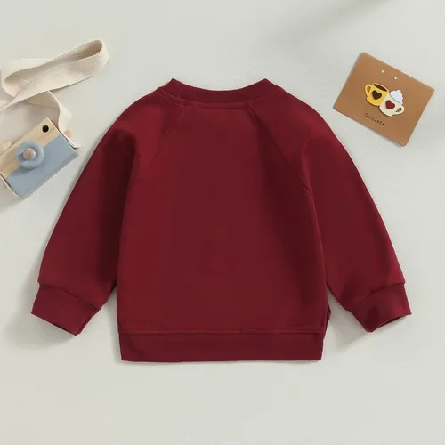 Vista 4 de Sudadera unisex de algodón de color sólido para bebé, camiseta de manga larga con cuello redondo