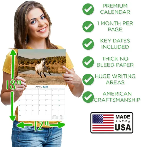 Vista 525 de Calendario de grises africanos 2025 2026 – Planificador mensual de pared de aves africanas – 12 x 18 pulgadas (abierto), calendario de pared