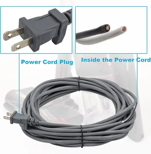 Vista 3 de Cable de alimentación para aspiradora de 36 pies de repuesto para Shark Navigator Lift-Away Pro NV355 NV355CS NV356 NV356E NV356K NV356KCS NV357