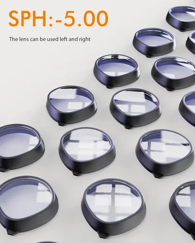 Vista 5 de Amavasion Glasses Lenses Insert Compatible with MetaOculus Quest 2, VR Headset Customized Easy-to-Install Frame Plus Lens Combination SPH-5.00(One