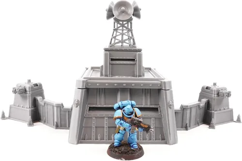 Vista 3 de Tabletop Terrain Fortificación blindada por escenario de guerra para juegos de guerra y juegos de rol Miniaturas de 1.102 in y 1.260 in