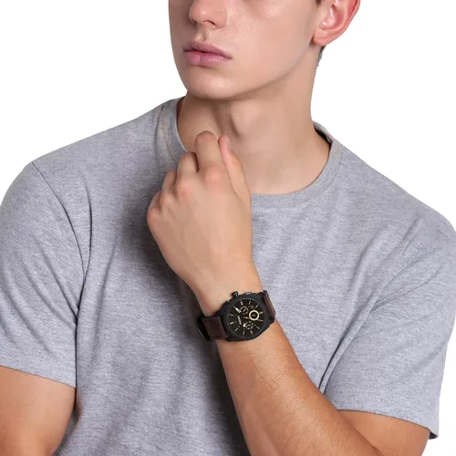 Vista 7 de Fossil Machine - Reloj cronógrafo de cuarzo con caja de acero inoxidable para hombre